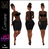 JCD Lorraine Black Dress w/Omega Appliers (bagged)