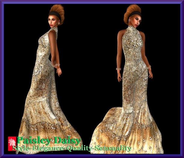 Paisley Daisy -  Ritual Gold Gown