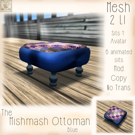 ~ASW~ The Mishmash Ottoman~Vintage