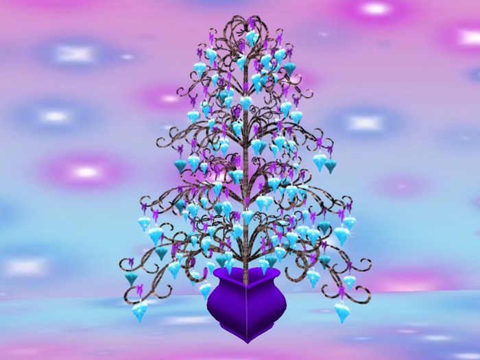 Twinkling Iced Heart Tree in heart shaped vase 5