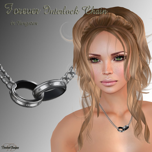 Forever Interlock Chain in Tungsten  (F)