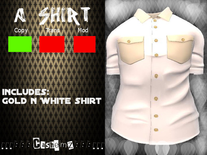 A Shirt Gold/White