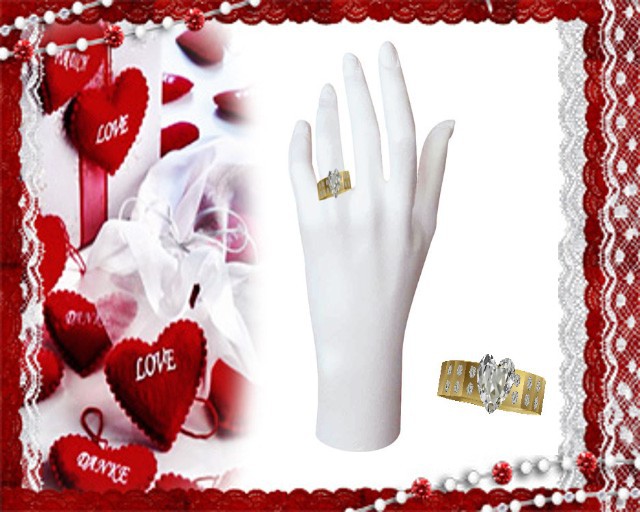 Ring Heart White Jewelry Box