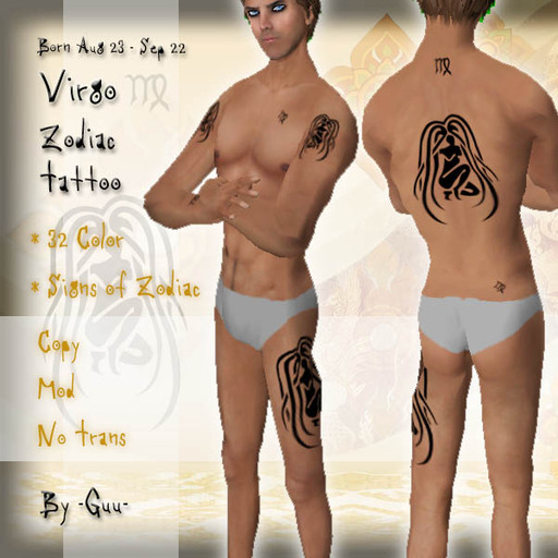 -=((Guu))=- Virgo Tattoo Sexy Fashion