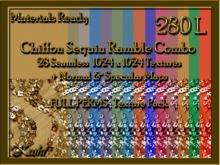 *Kushi* Chiffon Sequin Ramble Combo Beaded & Jewelled Seamless Textures Materials Ready Full Perms 1024x1024 Tileable 