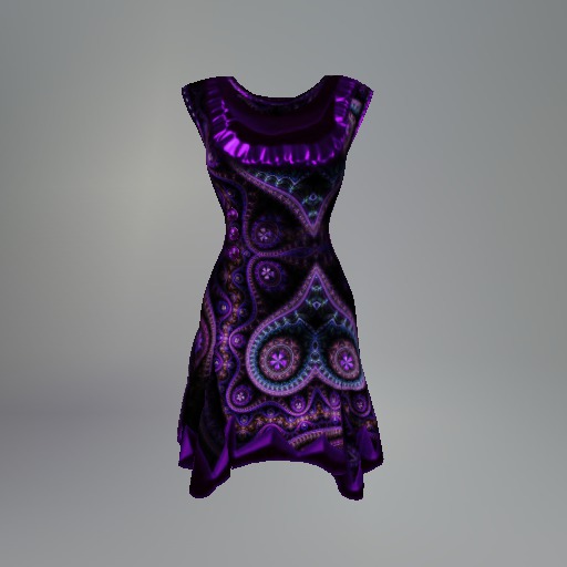 Violet Paisley Heart Mesh Dress