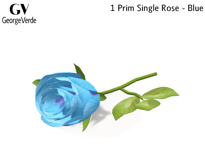 GV21028 1 Prim Single Rose Blue