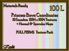 Princess Bows Coordinates Fabric Seamless Texture Materials Ready Full Perms 024x1024 Tileable, Repeating