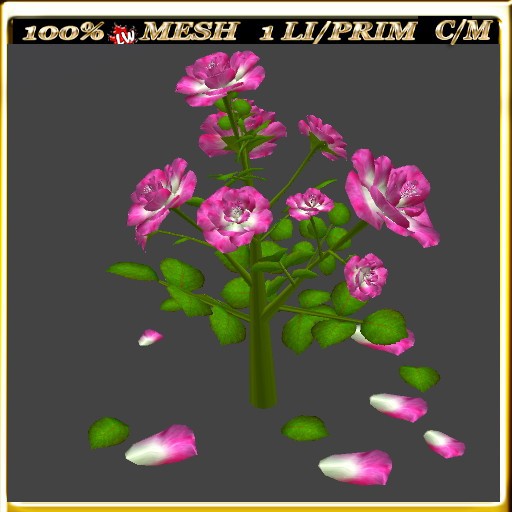 LW_ Mesh Rose Tree / Bush 3 (1 LI / Prim)