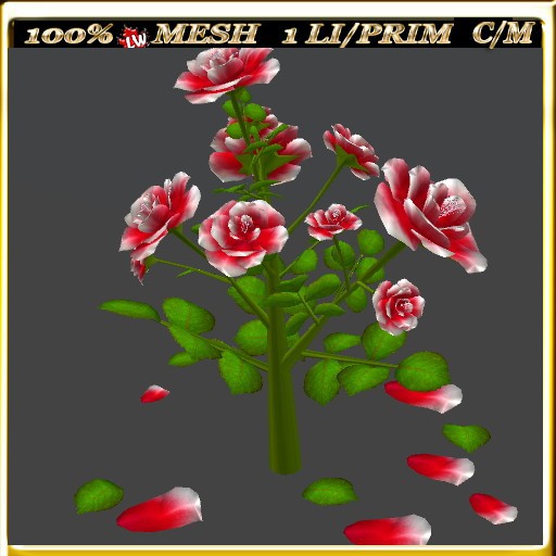 LW_ Mesh Rose Tree / Bush 8 (1 LI / Prim)