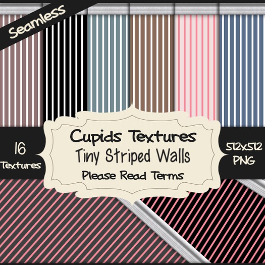 *Cupids Textures * 16 TINY STRIPED WALLS