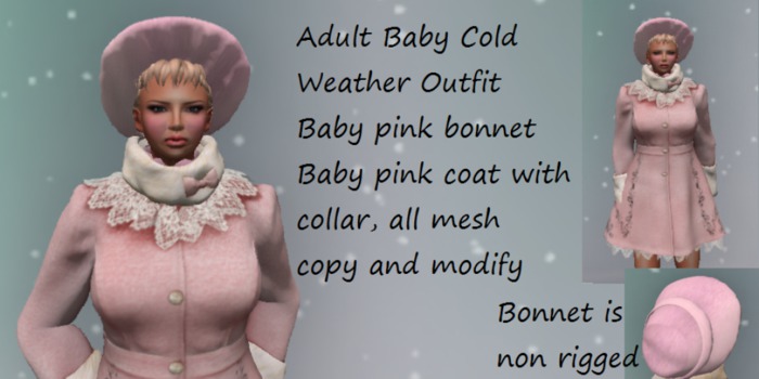 Adult Baby Mesh Coat & Bonnet Set