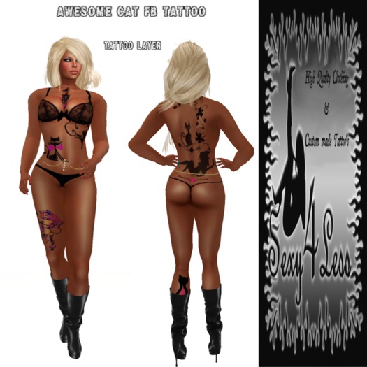 S4L AWESOME CAT FB TATTOO