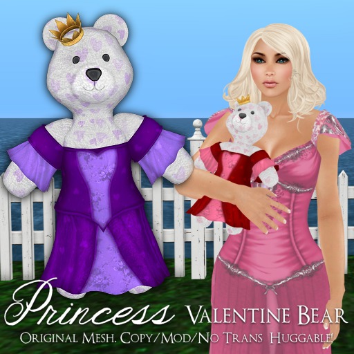 [K~*~S] Princess Valentine Bear - Purple