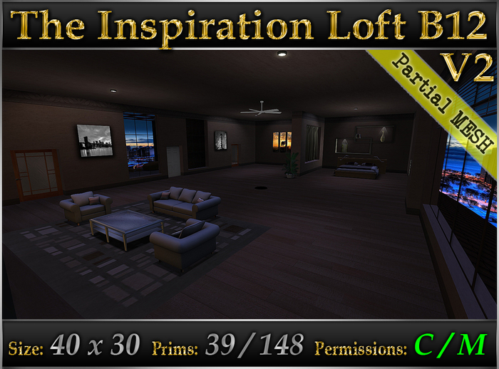 The Inspiration Loft B12 - *Fully Furnished* Modern Loft Skybox - Mesh