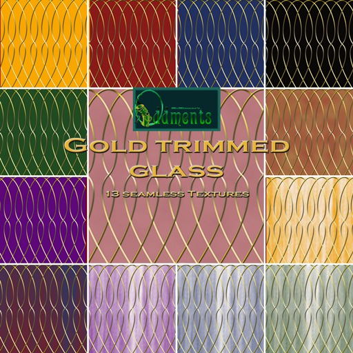 Second Life Marketplace Goldtrimmed glass