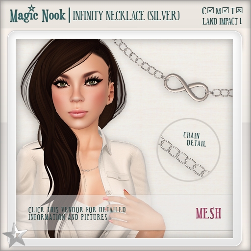 [MAGIC NOOK] Infinity Necklace (Silver) MESH