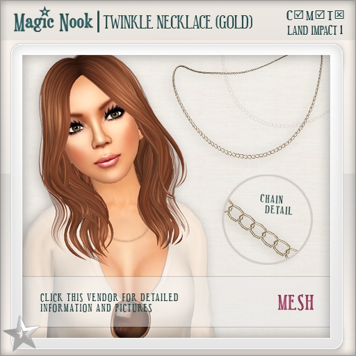 [MAGIC NOOK] Twinkle Necklace (Gold) MESH