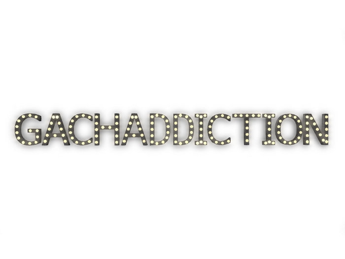[Px] "GACHADDICTION" Illuminated Light Bulbs Sign