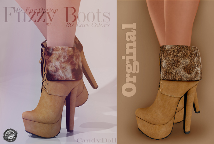 _CandyDoll_ Fuzzy Boot Original