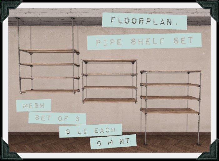 floorplan. pipe shelf set [boxed]