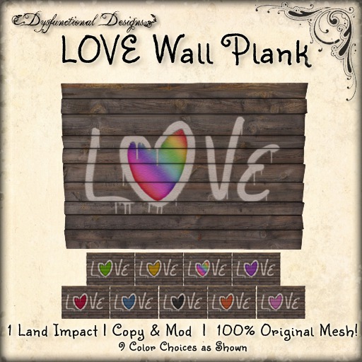 [DDD] LOVE Wall Plank