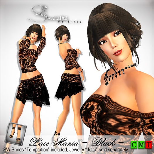 ~*SOW*~ Lace Mania - Black - x