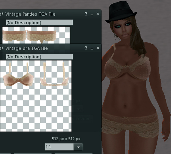 *HB* Vintage Bra & Panties Set TGA Files Full Perm