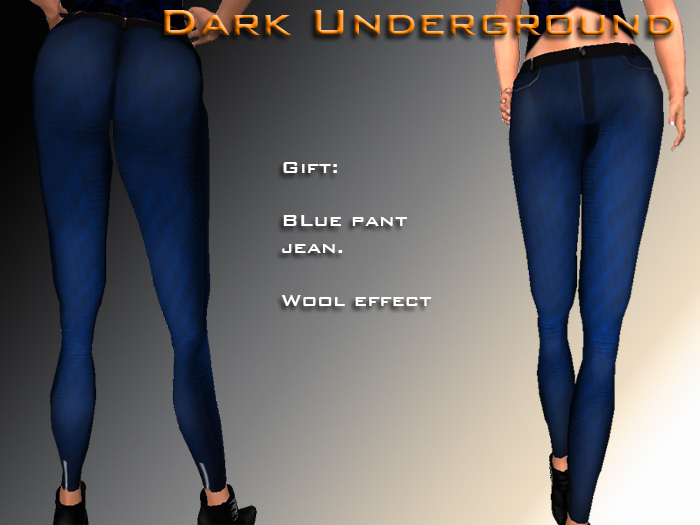 Gift: blue pant, wool effect