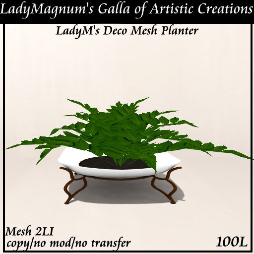 Second Life Marketplace - LadyM's Deco Mesh Planter - No 7C
