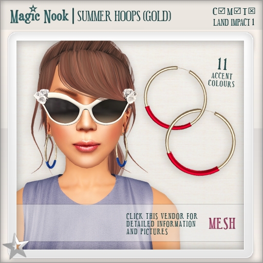 [MAGIC NOOK] Summer Hoops (Gold) MESH