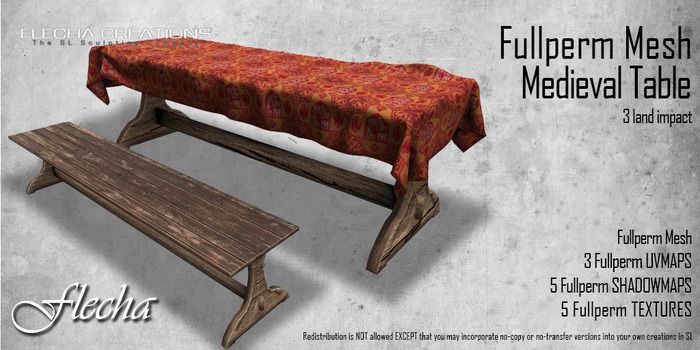 FLECHA Mesh Medieval Table fullperm