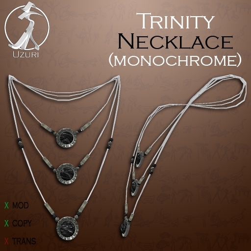 -=UZURI=- Trinity Necklace (monochrome)
