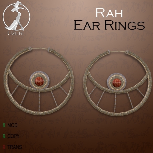-=UZURI=- Rah Ear Rings by Uzuri