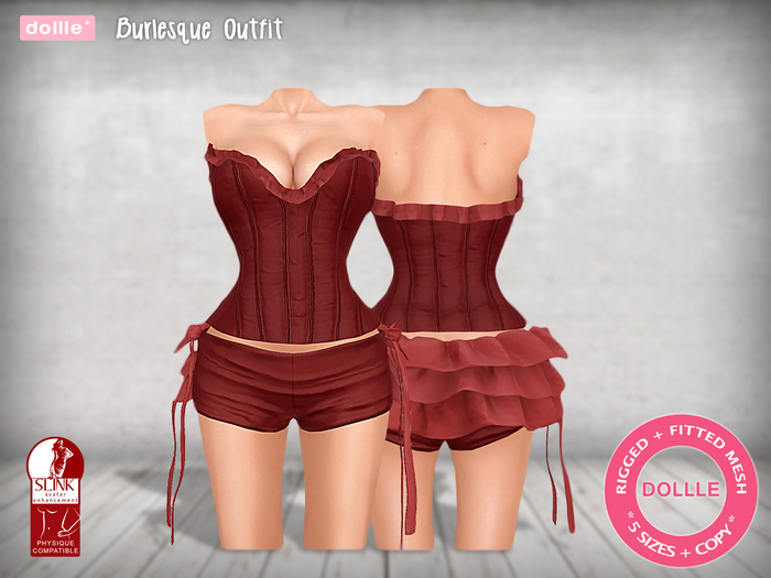 {dollle*} 103 Burlesque Outfit - Red