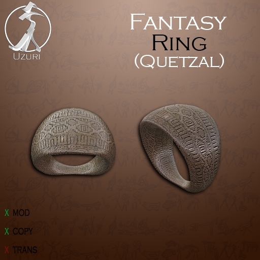 -=UZURI=- Fantasy Ring (Quetzal)