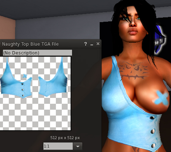 *HB* Naughty Top (Blue) TGA File Full Perm