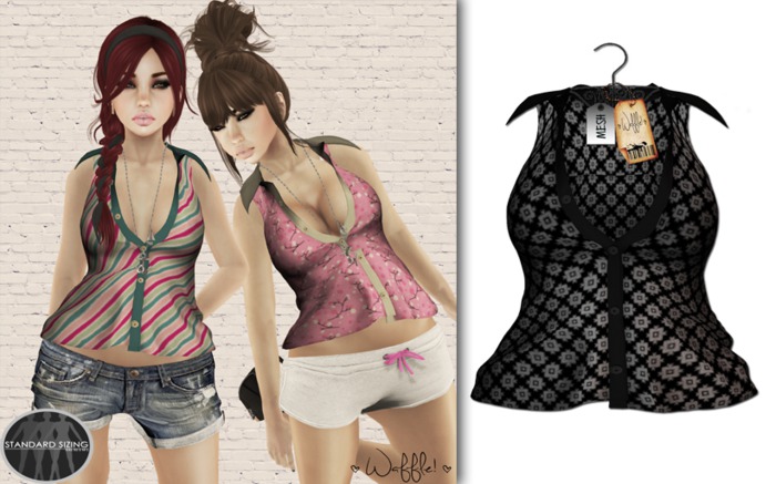 Waffle! Sleeveless Shirt [squares]