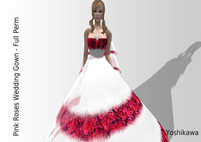 Pink Roses Wedding Gown (Flexi)