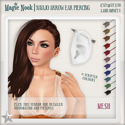 [MAGIC NOOK] Navajo Arrow Ear Piercing MESH