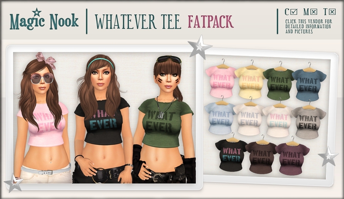 [MAGIC NOOK] Whatever Tee FATPACK / OUTLET ITEM