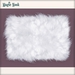 White fake fur shape