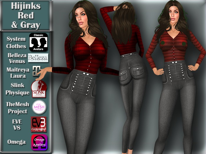 [TKS] BASIC -  Hijinks red & gray