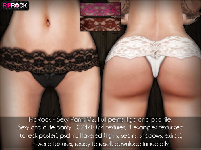 RipRock - Pantys V2, tga and psd files full perms