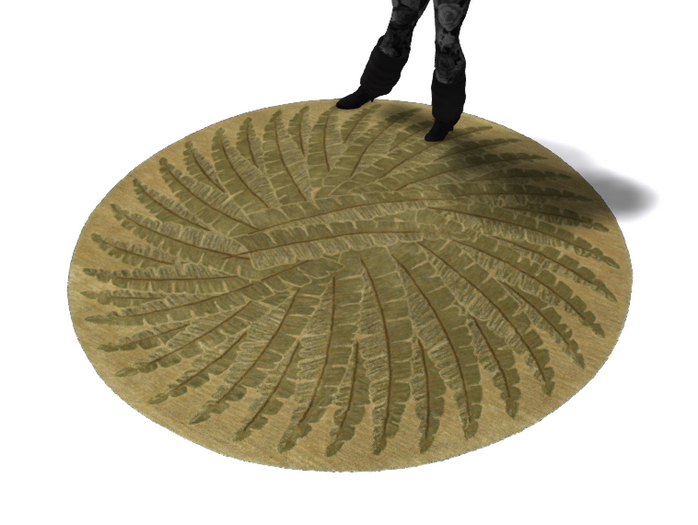 Palm Tree Round Rug {Mesh}