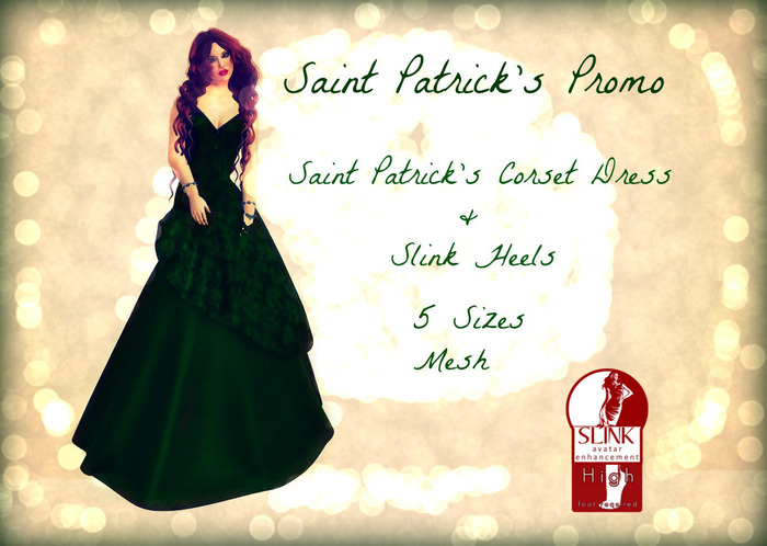 Saint Patrick's Corset Dress & Slink Heels{Boxed}