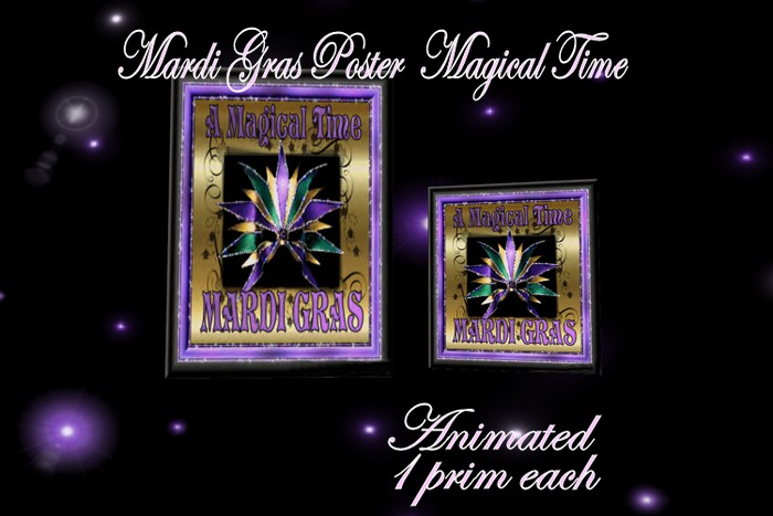 *Mardi Gras*>Mardi Gras Poster  Magical Time  Animated!