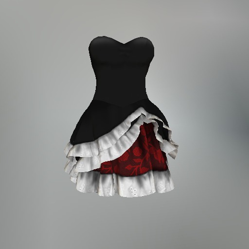 Charcoal Gothic Brocade Mesh Dress box