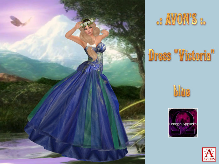 .: AVON'S :. Dress "Victoria" blue