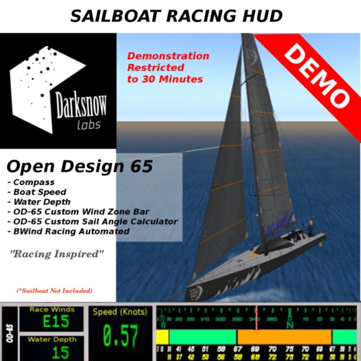 One Design 65 (OD-65) Sailboat Racing HUD DEMO